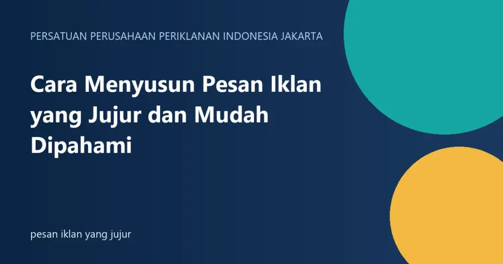 pesan iklan yang jujur